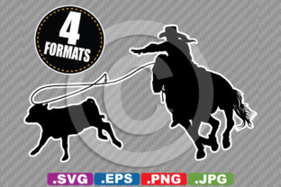 Download Female Rodeo Calf Roping Silhouette - Calf Collection