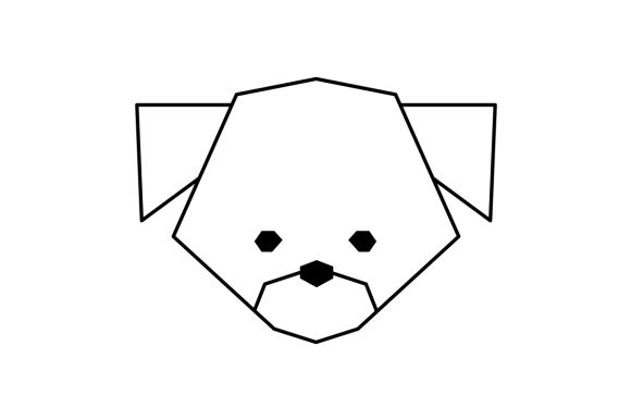 Download Polygon Dog Head Line Art - Dog head line art Collection