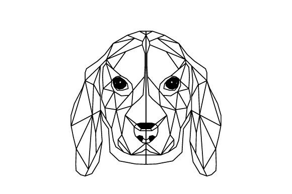 Download Polygon Dog Head Line Art - Dog head line art Collection