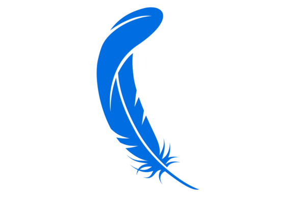 Download Blue Feather Logo. Creativity Symbol. Wr - Creativity Collection