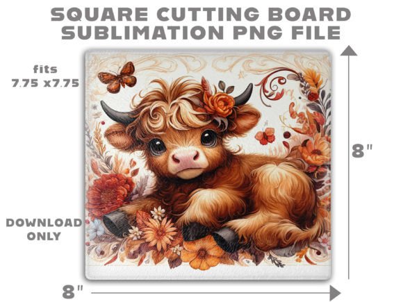 Download Highland Calf Sublimation Cutting Board - Calf Collection