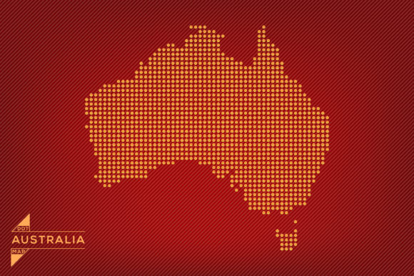 Download Emoji Dot Map of Australia Vector Design - Australia vector Collection