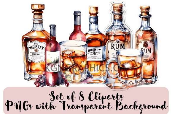 Download Cheers to Creativity - 8 Watercolor PNGs - Creativity Collection