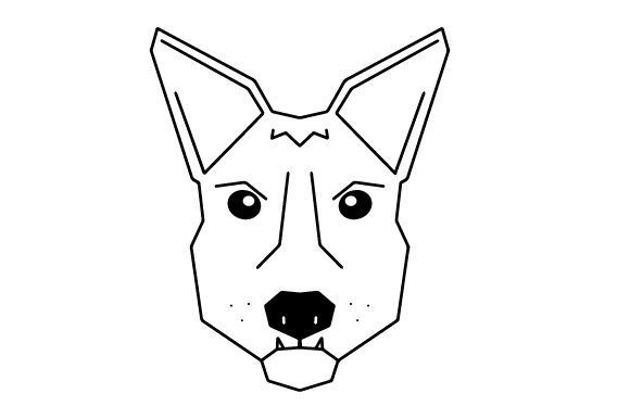Download Polygon Dog Head Line Art - Dog head line art Collection