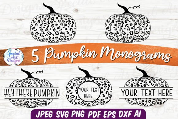 Download Leopard Pumpkin Monogram Svg Bundle - Pumpkin monogram svg Collection