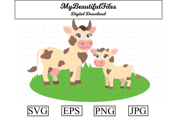 Download Cow and Calf Clipart Illustration - Calf Collection