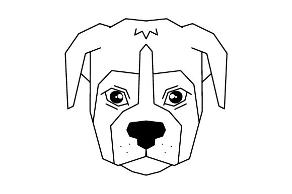 Download Polygon Dog Head Line Art - Dog head line art Collection