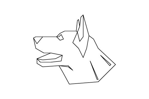 Download Polygon Dog Head Line Art - Dog head line art Collection