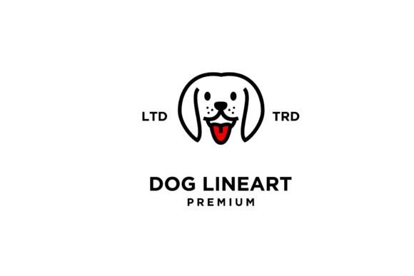 Download Simple Dog Head Line Art Vector Logo - Dog head line art Collection